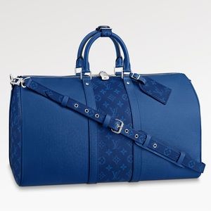 Brand new Louis Vuitton Keepall Bandoulière 50 blue travel duffle